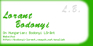 lorant bodonyi business card