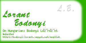 lorant bodonyi business card